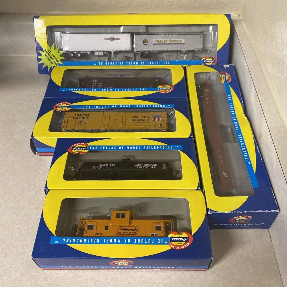 Lot Of 6 Athearn Ready To Roll HO Scale Model Railroad Freight Cars